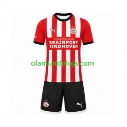 Camisola PSV Eindhoven Criança Equipamento Primeiro 2026-2027 Manga Curta